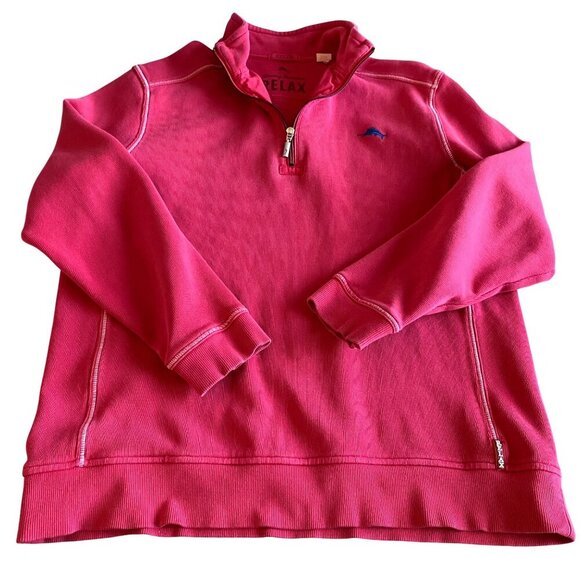 Tommy Bahama Antigua Cove Half-Zip Sweatshirt Men's Sz L Classic Preppy Beachy - Picture 3 of 10